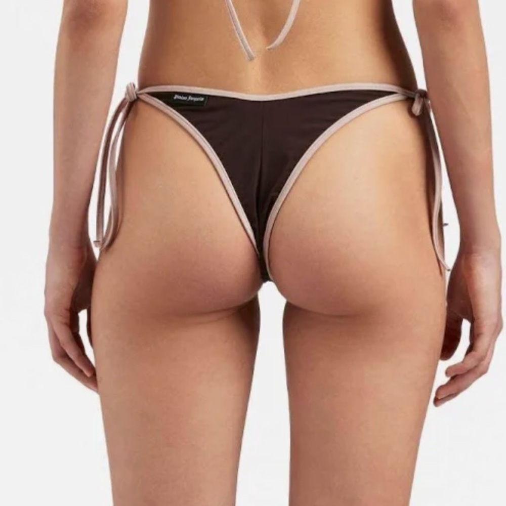 Palm Angels Brown Bikini Bottom with Contrast Pink Trim NWT - Picture 2 of 6